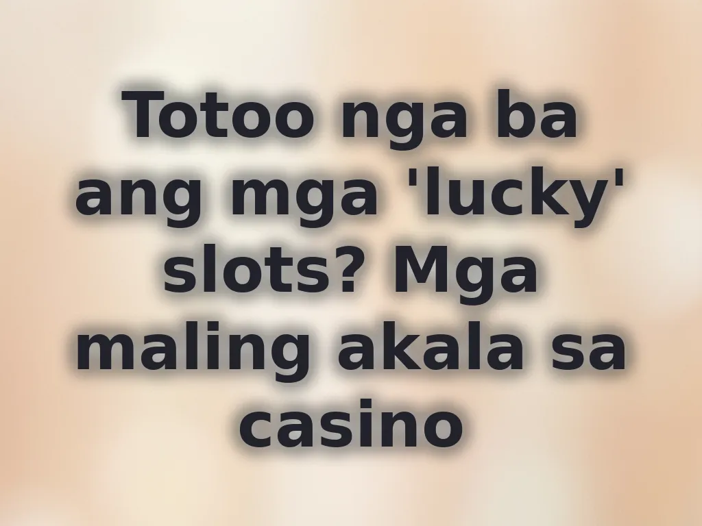 Gambling myths