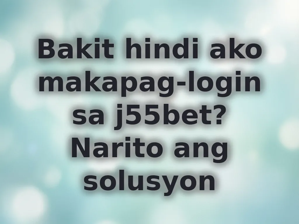 Login error solutions
